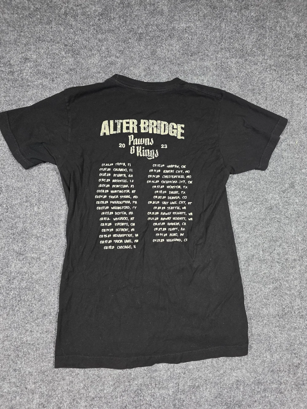 Alterbridge Pawns and Kings tour shirt mens M